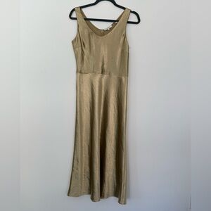 Vince Metallic Gold Sleeveless Top